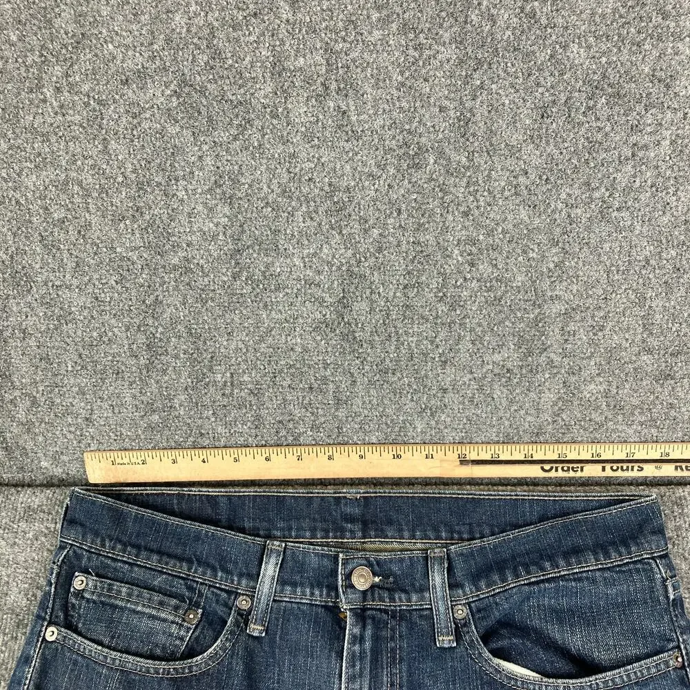 Levi's 511 Men's Jeans Size 34x30 Dark Wash Straight Leg Distressed Denim Casual
